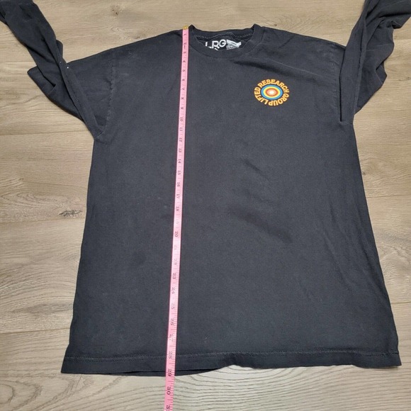 LRG Lifted Research Group Shirt Men Large Black Graphic Tee Spell Out Normcore - Picture 6 of 7